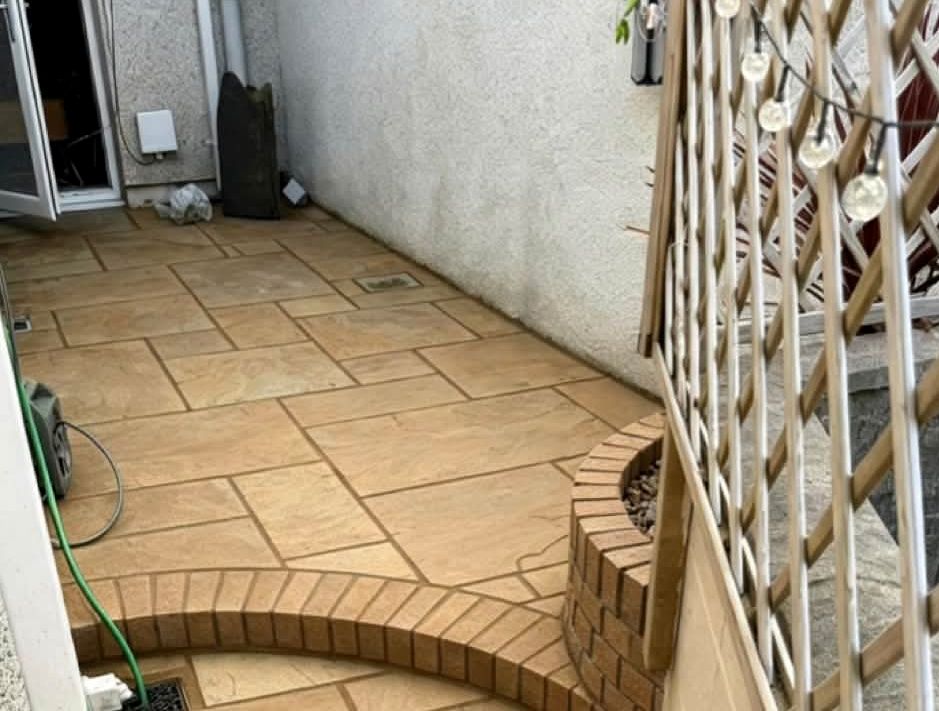 Clean patio after an M&J job